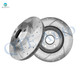 Front Drilled Slotted Brake Disc Rotors 255mm For 2004-2009 Toyota Prius