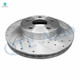 Front Drilled Slotted Brake Disc Rotors 255mm For 2004-2009 Toyota Prius