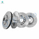 Set of 4 Front 280mm-Rear 260mm Drilled Slotted Brake Disc Rotors For 2006-2009 Volkswagen Rabbit