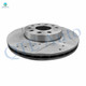 Front Drilled Slotted Brake Disc Rotors 288mm For 2010-2021 Volkswagen Golf