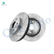 Front Drilled Slotted Brake Disc Rotors 330mm For 2010-2014 GMC Savana 1500