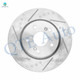 Front Drilled Slotted Brake Disc Rotors 296mm For 2007-2009 Acura RDX Base
