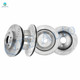 Set of 4 Front 330mm-Rear 345mm Drilled Slotted Brake Disc Rotors For 2013 2014 GMC Yukon XL 1500