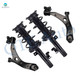 Set of 4 Front Lower Control Arm Ball Joint-Quick Complete Strut-Coil Spring Assembly For 2004-2009 Mazda 3