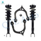 Set of 4 Front Upper Control Arm Ball Joint-Quick Complete Strut-Coil Spring Assembly For 2011 Dodge Challenger R/T
