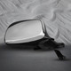 Right Passenger Side Manual Foldaway View Mirror Chrome/Convex+Warning Black Chrome For 1992-1996 Ford Bronco