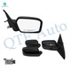 Pair of 2 Left Driver-Right Passenger Side Power Non-Folding W/Texturedcover View Mirror Blacksmooth+Blacktextured Cover 4H3P For 2006-2010 Ford Fusion