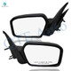 Pair of 2 Left Driver-Right Passenger Side Power Non-Folding W/Texturedcover View Mirror Blacksmooth+Blacktextured Cover 4H3P For 2006-2010 Ford Fusion