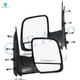 Pair of 2 Left Driver Chrome/Flat-Right Passenger Side Chrome/Convex+Warning Manual Foldaway View Mirror Dual Glass Black Textured For 2003 2004 Ford Econoline Pair of 2 Left Driver Chrome/Flat-Right Passenger Side Chrome/Convex+Warning Manual Foldaway View Mirror Dual Glass Black Textured For 2003 2004 Ford Econoline