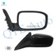 Pair of 2 Left Driver-Right Passenger Side Power Foldaway View Mirror Black Smooth For 2003-2007 Honda Accord