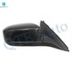 Pair of 2 Left Driver-Right Passenger Side Power Foldaway View Mirror Black Smooth For 2003-2007 Honda Accord