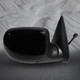 Right Passenger Side Power Heated Puddle Lamp Foldaway View Mirror Chrome/Convex+Warning Paintedblack 8H6P with Turn Signal Light For 2000-2002 Chevrolet Tahoe