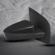 Right Passenger Side Power Non-Folding W/Cover View Mirror Chrome/Convex+Warning Black Smooth For 2007-2012 Nissan Sentra