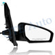 Right Passenger Side Manual Remote Non-Folding W/Cover View Mirror Chrome/Convex+Warning Black Smooth For 2007-2012 Nissan Sentra
