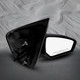 Right Passenger Side Manual Remote Non-Folding W/Cover View Mirror Chrome/Convex+Warning Black Smooth For 2007-2012 Nissan Sentra