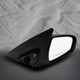 Pair of 2 Left Driver Chrome/Flat-Right Passenger Side Chrome/Convex+Warning Power Heated Non-Folding View Mirror Black Smooth For 2006-2010 Hyundai Sonata