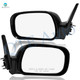 Pair of 2 Left Driver Chrome/Flat-Right Passenger Side Chrome/Convex+Warning Power Nonfolding Usa Built View Mirror Black Smooth 5H3P For 2002-2006 Toyota Camry