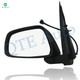 Left Driver Side Power Foldaway View Mirror Chrome/Flat Black Textured For 2005-2021 Nissan Frontier