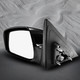 Pair of 2 Left Driver Chrome/Flat-Right Passenger Side Chrome/Convex+Warning Power Heated Nonfolding Usa Built View Mirror Black Smooth For 2007-2011 Toyota Camry