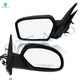 Pair of 2 Left Driver Chrome/Flat-Right Passenger Side Chrome/Convex+Warning Power Heated Foldaway View Mirror Black Textured 10H5P For 2007-2014 Chevrolet Suburban 1500