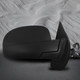 Pair of 2 Left Driver Chrome/Flat-Right Passenger Side Chrome/Convex+Warning Power Heated Foldaway View Mirror Black Textured 10H5P For 2007-2013 Chevrolet Suburban 2500