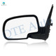 Left Driver Side Manual Foldaway View Mirror Chrome/Flat Black Textured For 2000-2006 Chevrolet Tahoe