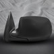 Left Driver Side Manual Foldaway View Mirror Chrome/Flat Black Textured For 2000-2006 Chevrolet Tahoe