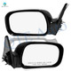 Pair of 2 Left Driver Chrome/Flat-Right Passenger Side Chrome/Convex+Warning Power Heated Nonfolding Usa Built View Mirror Black Smooth 5H5P For 2002-2006 Toyota Camry