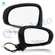 Pair of 2 Left Driver Chrome/Flat-Right Passenger Side Chrome/Convex+Warning Power Heated Foldaway W/Cover View Mirror Black Smooth 5H5P For 2010-2015 Toyota Prius