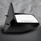 Right Passenger Side Manual Non-Folding View Mirror Chrome/Convex+Warning Black Smooth For 1989-1991 Chevrolet V3500