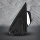 Right Passenger Side Manual Foldaway View Mirror Chrome/Convex+Warning Black Textured For 2001-2006 GMC Sierra 2500 HD