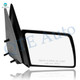 Right Passenger Side Manual Non-Folding View Mirror Chrome/Convex+Warning Black Smooth For 1988-1991 GMC R3500 Pickup