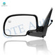 Left Driver Side Power Heated Puddle Lamp Foldaway View Mirror Chrome/Flat Paintedblack 8H6P with Turn Signal Light For 2001 2002 GMC Sierra 1500