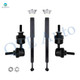 Set of 4 Rear Sway Bar Link-Complete Shock Absorber Kit For 2010-2013 Mazda 3 Mazdaspeed