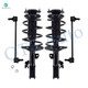 Set of 4 Front Sway Bar Link-Quick Complete Strut-Coil Spring Assembly For 2002 2003 Toyota Camry