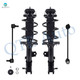 Set of 4 Front Sway Bar Link-Quick Complete Strut-Coil Spring Assembly For 2012-2017 Hyundai Accent