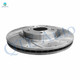 Set of 4 Front 319.7mm-Rear 334mm Drilled Slotted Brake Disc Rotors For 2009-2014 Acura TL