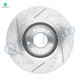 Set of 4 Front 300mm-Rear 302mm Drilled Slotted Brake Disc Rotors For 2010-2012 Hyundai Santa FE