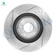 Set of 4 Front 320mm-Rear 302mm Drilled Slotted Brake Disc Rotors For 2013-2018 Hyundai Santa FE Sport