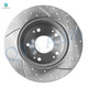 Set of 4 Front 262mm-Rear 260mm Drilled Slotted Brake Disc Rotors For 2012 Honda Civic