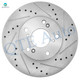 Set of 4 Front 282mm-Rear 260mm Drilled Slotted Brake Disc Rotors For 2013-2015 Honda Civic