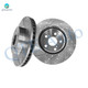 Front 255mm Drilled Slotted Brake Disc Rotors For 2011-2017 Lexus CT200H