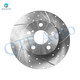 Front 255mm Drilled Slotted Brake Disc Rotors For 2010-2015 Toyota Prius