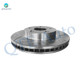 Front 255mm Drilled Slotted Brake Disc Rotors For 2010-2015 Toyota Prius