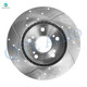 Front 262mm Drilled Slotted Brake Disc Rotors For 2013 2014 Acura ILX Hybrid
