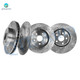 Set of 4 Front 255mm-Rear 259mm Drilled Slotted Brake Disc Rotors For 2010-2015 Toyota Prius