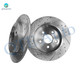 Rear 259mm Drilled Slotted Brake Disc Rotors For 2012-2015 Toyota Prius Plug-IN