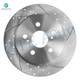Rear 259mm Drilled Slotted Brake Disc Rotors For 2012-2015 Toyota Prius Plug-IN