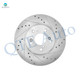 Set of 4 Front 300mm-Rear 313mm Drilled Slotted Brake Disc Rotors For 2001-2006 Acura MDX