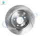 Set of 4 Front 299mm-Rear 280mm Drilled Slotted Brake Disc Rotors For 2007-2012 Lincoln MKZ